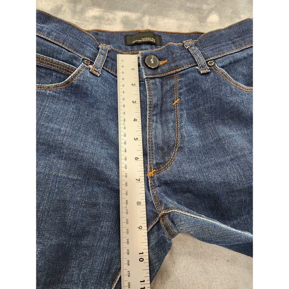 Zara Man Black Tag Straight Leg Denim Jeans Size 30 Blue Dark Wash Stretch Slim - Picture 13 of 16